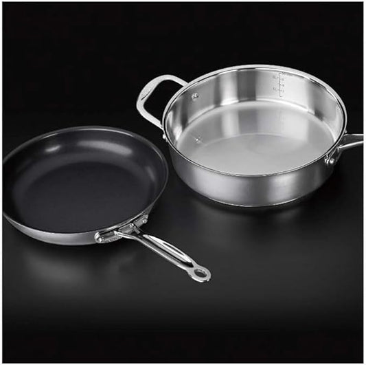 Cuisinart 14-Piece Cookware Set, Chef's Classic Stainless Steel Collection, 77-14N