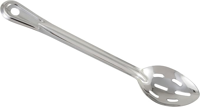Winco Prime Stainless Steel Basting Spoon, NSF, Slotted, 15"