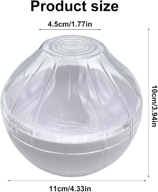 PUXING Onion Keeper - Reusable Onion Storage Container, Garlic Shaped Food Saver, Fruit & Vegetable Storage Holder, Sealing Box for Refrigerators (White)