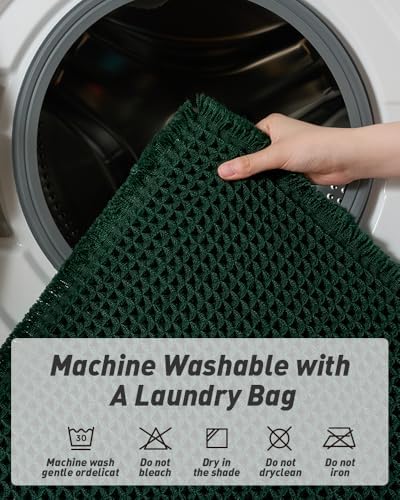 Upgraded Waffle Bath Mat Ultra Absorbent Non Slip Bathroom Mat, 17" x 24"