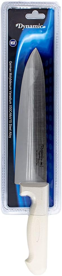 Dynamic Pro-Grip, Santoprene, Softgrip 8" Chef's Knife, White, large