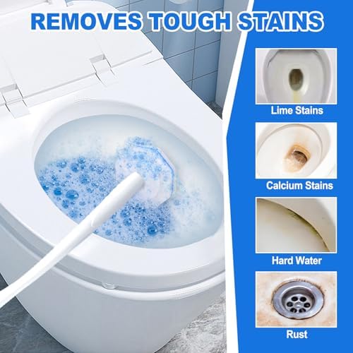 200 Pack Toilet Brush Refills, Disposable Toilet Cleaning Pads