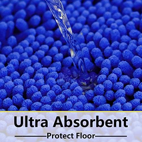 Bathroom Rugs Sets 2 Piece, Extra Soft Chenille Bath Mat Ultra Absorbent Bathroom Rug, Bathroom Mat with Sturdy PVC Non-Slip Bottom, Machine Washable Bath Rugs (20x32 Inch + 16x24 Inch, Royal Blue)