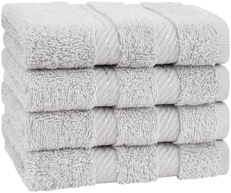 American Soft Linen 100% Cotton Luxury Turkish Towels, 4 PC Washcloth Set