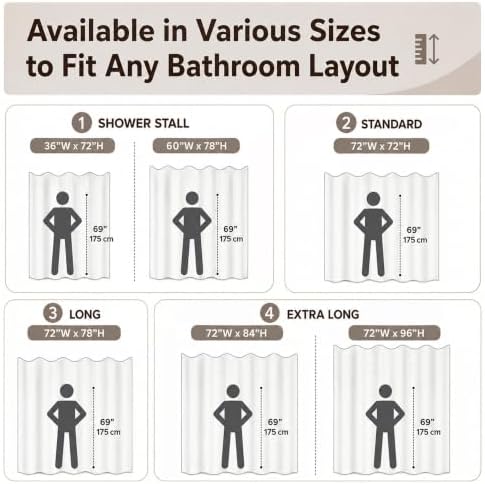Linen Shower Curtain Boho Cream Shower Curtain with Tassels 60"L x 72"L