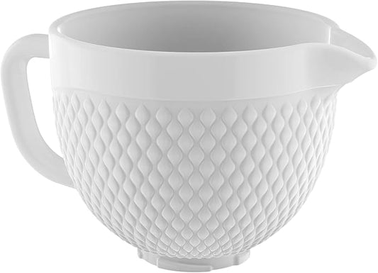 GVODE Ceramic Bowl for KitchenAid Mixer, Fit 4.5-5Qt Ceramic Bowl for KitchenAid Mixers, Vintage Pineapple Design | Microwave & Dishwasher Safe Baking
