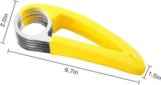 FireKylin Banana Slicer,ABS + Stainless Steel Fruit and Vegetable Salad Peeler Cutter Kitchen Tools For Banana,Strawberry,Grape(1 pcs)