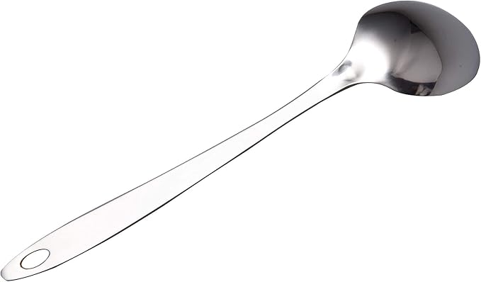 IMEEA Stainless Steel Serving Spoon 13-Inch Solid Cooking Spoon Metal Kitchen Spoon for Serving, Stews, and Sauces