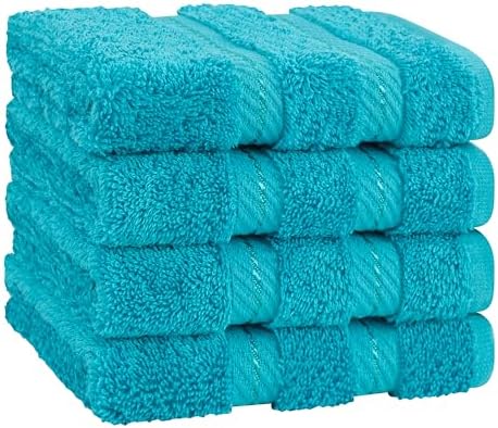 American Soft Linen 100% Cotton Luxury Turkish Towels, 4 PC Washcloth Set