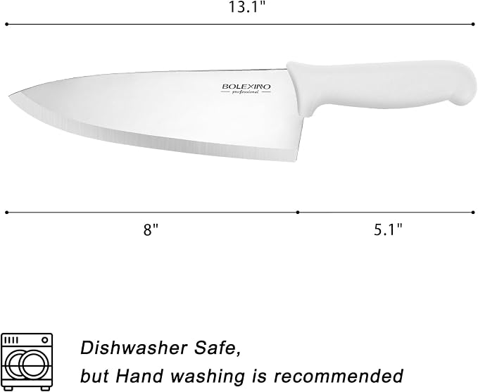 8 inch Japanese High Carbon Stainless Steel Chef Knife Set, Professional Extra Sharp Wide Cook Knife with Non-slip Ergonomic Handle, for Kitchen Home Restaurant