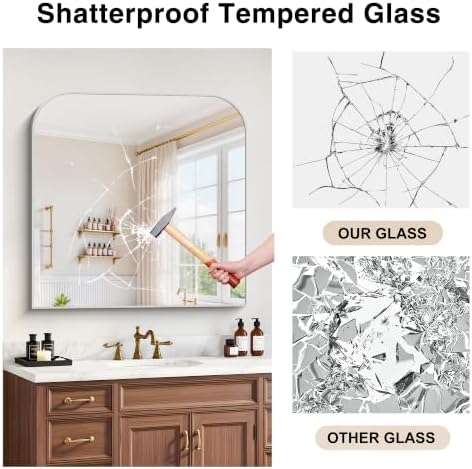 YIROMAN Bathroom Mirrors for Over Sink,36"x36" Silver Vanity Mirror