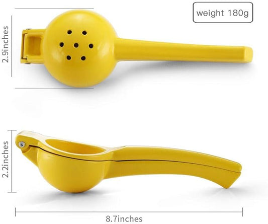 Y-ME Manual Juicer Citrus Lemon Squeezer, Fruit Juicer Lime Press Metal, Professional Hand Juicer Kitchen Tool(Yellow)