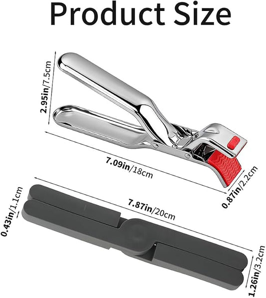 2PCS Hot Plate Gripper Clips, Bowl Holder Tongs, Anti-Scald Multi-Purpose Kitchen Tool for Microwave, Oven, Steamer, Air Fryer, Steamer, Pots