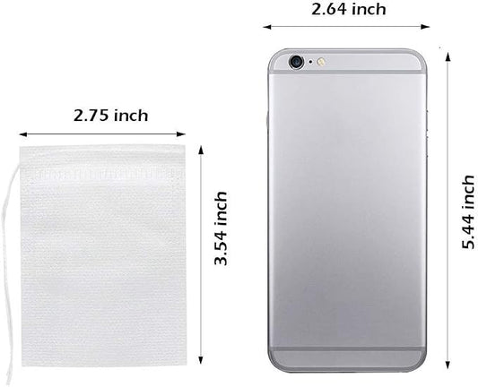 400 Pcs Tea Filter Bags Disposable Empty Tea Bags Drawstring Seal Tea Infusers Bag for Loose Leaf Teal