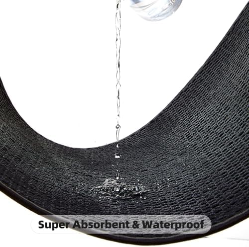 TYUU Black Large Bathroom Rugs Non Slip Washable Bath Rugs Super Absorbent Bathroom Rug Thin Quick Dry Low Pile Bath Mats, Black 36''x60''