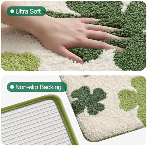 LUMI Bathroom Rug 16x24, Soft Absorbent Microfiber Bath Mat, Non Slip