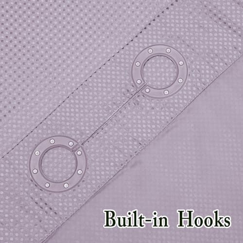 Gibelle No Hook Cloth Lavender Shower Curtain with Liner, 72x86