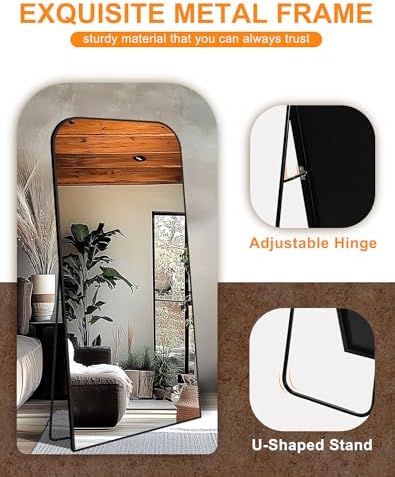 Delma 56"x25" Black Metal Framed Bathroom Mirror for Over Sink