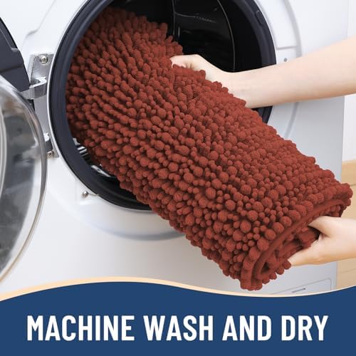 Arotive Bathroom Rugs Mat 24x16, Soft Absorbent Chenille Shaggy Bath Mat