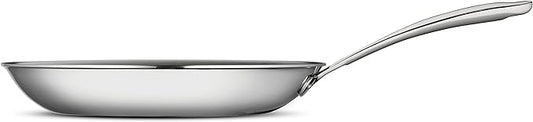 Tramontina Boston Tri-Ply Clad Stainless Steel 12-Inch Large Frying Pan, Induction-Ready Skillet, Dishwasher-Safe, NSF-Certified