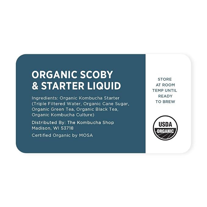 Organic SCOBY 2-Pack | Kombucha Starter Kit with Live Culture for Brewing Kombucha Tea - Urban Kitchen