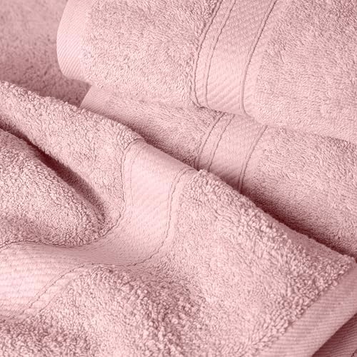 SUPERIOR Egyptian Cotton Ultra Plush & Absorbent, 12 Piece Set, Tea Rose