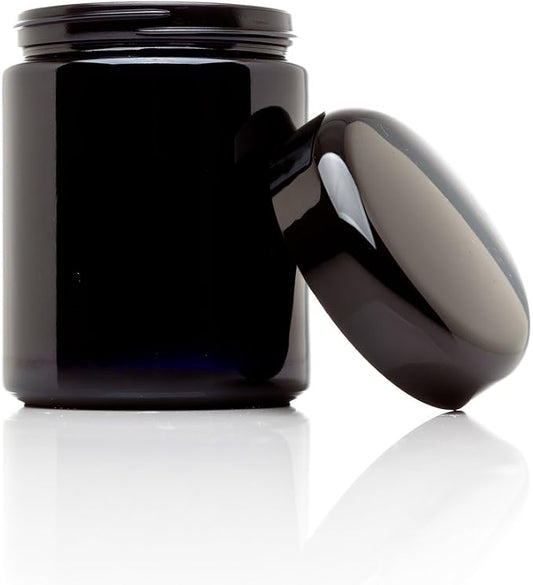 Infinity Jars, Premium Airtight Ultraviolet Glass Jar 250 ML (8.3 fl oz) Pack 10 Smell Proof, Antistatic, Light Blocking Container for Herbs, Coffee, Tea & Spices Durable, Travel-Friendly Storage
