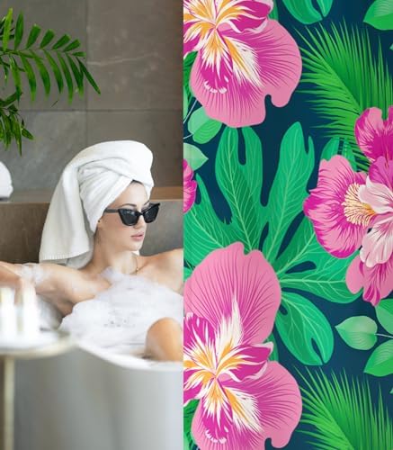 Bathroom Shower Curtain Cute Cortinas para Baño 72 x 72, Tropical