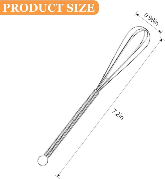 NileHome Mini Whisks Stainless Steel Whisk 7" Kitchen Small Wisk Balloon Wire Tiny Whisks for Cooking, Whisking, Blending, Beating, Stirring