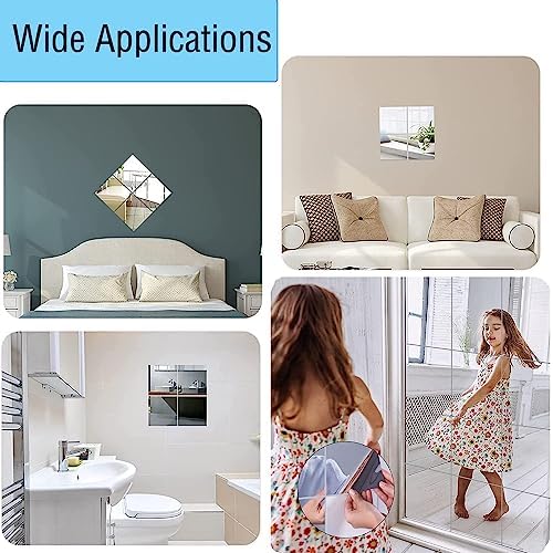 16" x 12" x 4Pcs Acrylic Mirror Sheets, Decorative Wall Mirrors