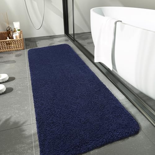 LOCHAS Bathroom Rug Runner 24x70 Inch, Bath Rugs Non Slip, Navy