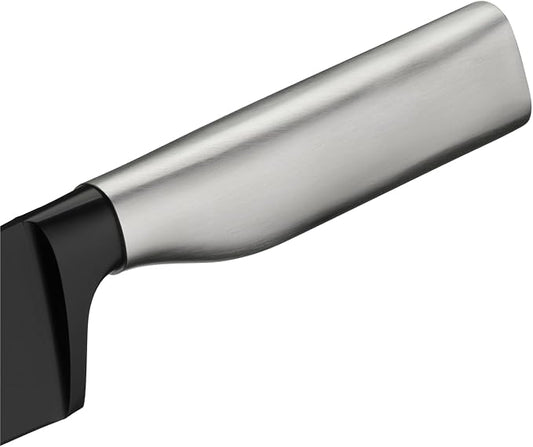WMF Ultimate Black Santoku Knives 32 cm, Made in Germany, Kitchen Knife Durable Sharp, Diamond Cut, Blade 18.5 cm, Everlasting Sharpness, Safe Finger Protection, Ergonomic Handle