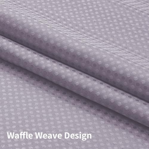 Colorful Star Waffle Weave No Hook Shower Curtain, 72 x 75 Inch, Lavender