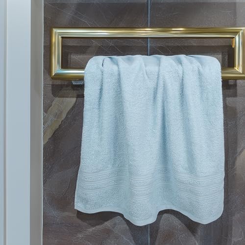 Tens Towels 4 Piece Bath Towels 27x54 Inches, Sky Blue