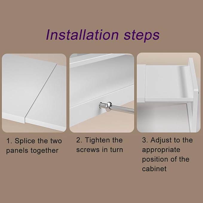 Expandable Cabinet Shelf Organizer Adjustable Storage Rack Stackable Metal Home Organization for Kitchen Pantry Spice Cupboard Under Sink Countertop - White, 1 Pack