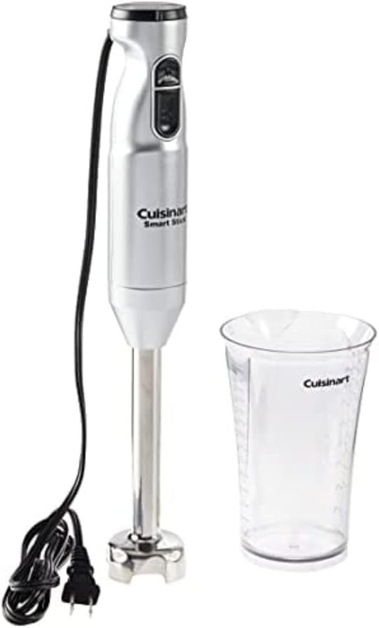 Cuisinart Smart Stick Two-Speed Corded Hand Blender, Powerful Immersion Blender with 300-Watt Motor Blends Shakes, Smoothies, Puree, Baby Food, Soups & Sauces, CSB-175SVP1, Silver