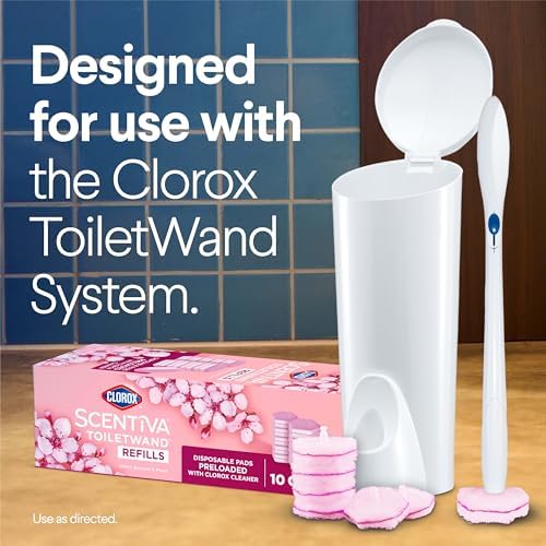 Clorox Scentiva ToiletWand Refills, Cherry Blossom and Peach, 10 Count