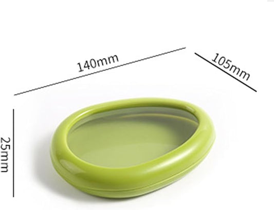 AUNMAS Clear Food Storage Container, Freezer Airtight Fruit Vegetable Saver, Pantry Organization for Avocado Kitchen Fridge(Green)