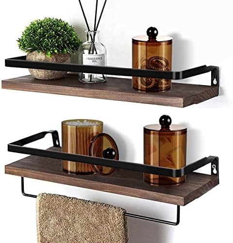 SheeChung 6 Pack Qtip Holder, Amber Acrylic Apothecary Jars for Bathroom