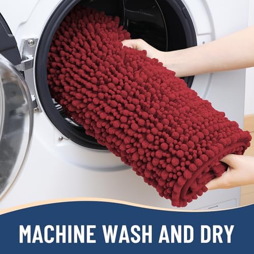 Arotive Bathroom Rugs Mat 36x24, Soft Absorbent Chenille Shaggy Bath Mat