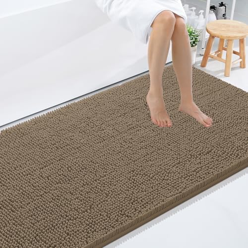 Smiry Bathroom Rugs 120X24, Luxury Chenille Extra Soft Absorbent Bath Mat