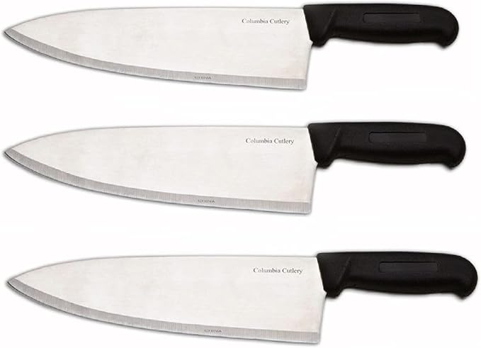Columbia Cutlery Black 12 in. Black Chef / Cook Knife (3 Pack)