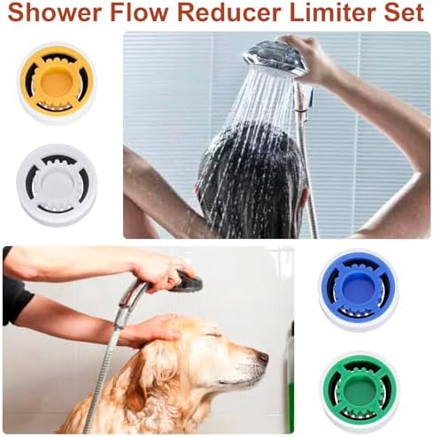 4pcs Shower Head Flow Restrictor, 1.5/1.8/2.0/2.5 GPM