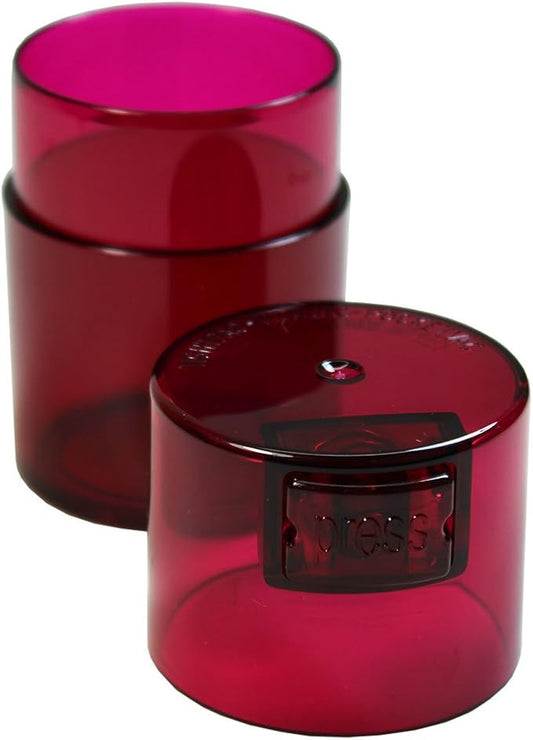 Tightpac Vitavac - 5g to 20 grams Airtight Multi-Use Vacuum Seal Portable Storage Container for Dry Goods, Food, and Herbs - Red Tint