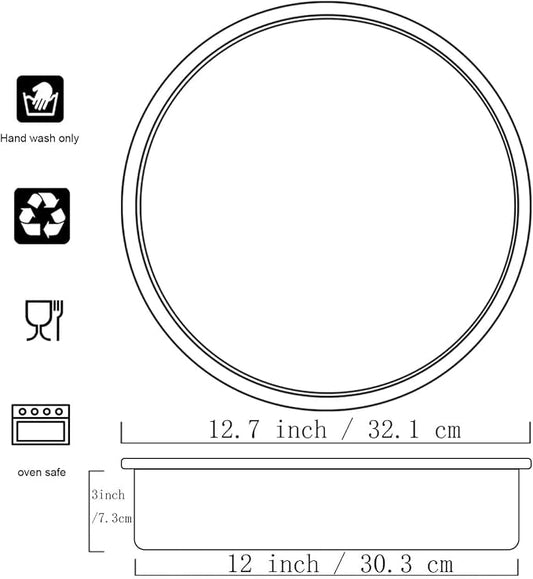 12ร3 round Cake Pan,Aluminum cake tin baing pan for birthday cake party (12ร3 round Cake Pan)