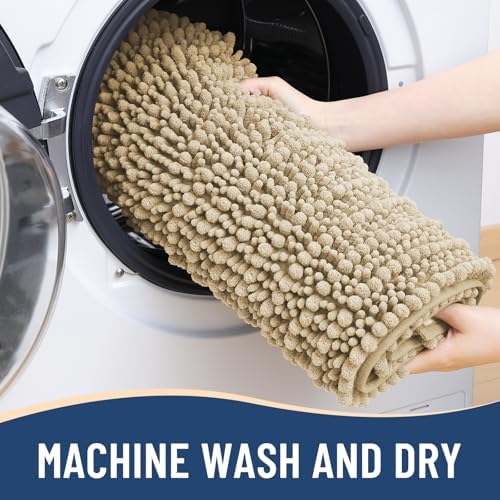 Arotive Bathroom Rugs Mat 70x46, Soft Absorbent Chenille Shaggy Bath Mat