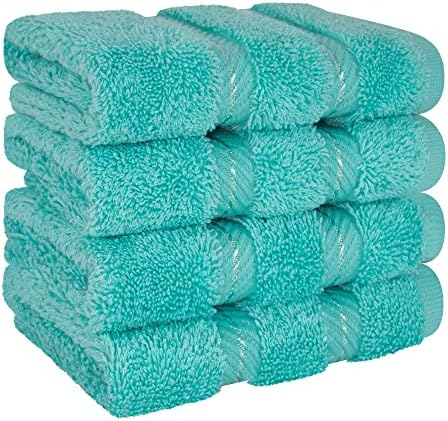 American Soft Linen 100% Cotton Luxury Turkish Towels, 4 PC Washcloth Set