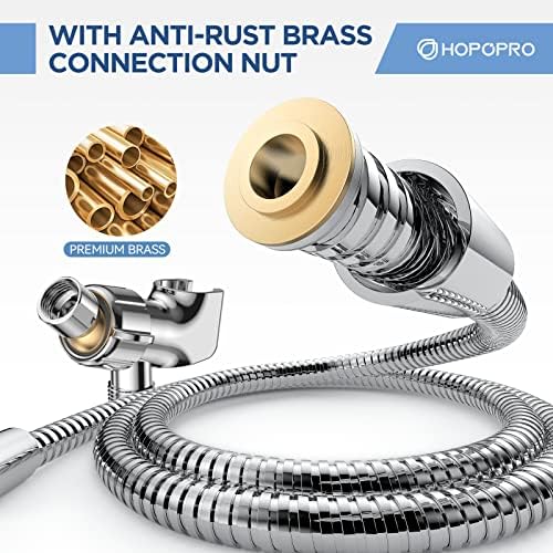 HOPOPRO 7-Mode High Pressure Handheld Shower Head with Power Wash, Chrome