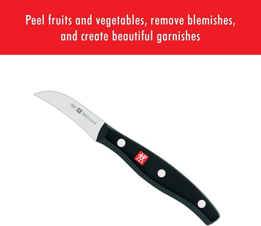 ZWILLING Twin Signature 2.75-inch Razor-Sharp German Bird's Beak Peeling Knife, Made in Company-Owned German Factory with Special Formula Steel perfected for almost 300 Years, Dishwasher Safe