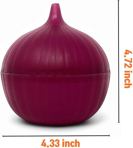 Vegetable and Fruit Saver, Keep Fresh Longer, Reusable Storage Keeper, Vegetable and Fruit Storage Containers in Fridge, BPA Free (Onion)